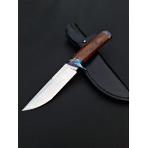 ТИТАНОВИЙ ВІНЕЦЬ ніж ручної роботи майстра Aleksandr Kasinec, сталь N690, 60-61HRC. Photo 3